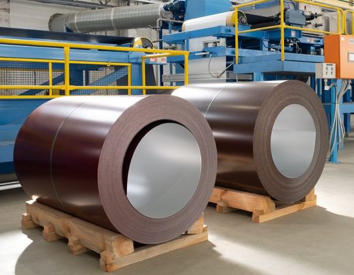RAL8015 เบคเกอร์ส PPGI Coated Coil RMP SMP DX51D สําหรับแผ่นผนังโลหะ