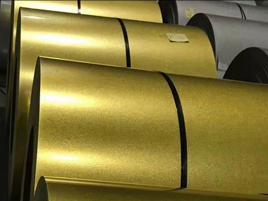 S350GD AZ150 ทอง AFP สแตนเลส Galvalume GL 55% สแตนเลส Aluzinc แผ่นหลังคาหินเคลือบกระเบื้องหลังคาวิลล่า ASTM A792M S350GD