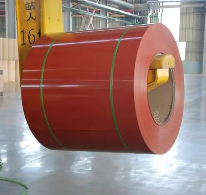 สีแดง Z225 0.75*1220 PPGI Pre Paint Steel Coils HDP S320GD มาตรฐานยุโรป EN10169