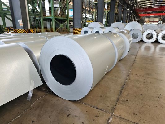 55% แผ่นหลังคาเหล็ก Aluzinc DX51D ASTM A792M S280GD Galvalume Steel Coil
